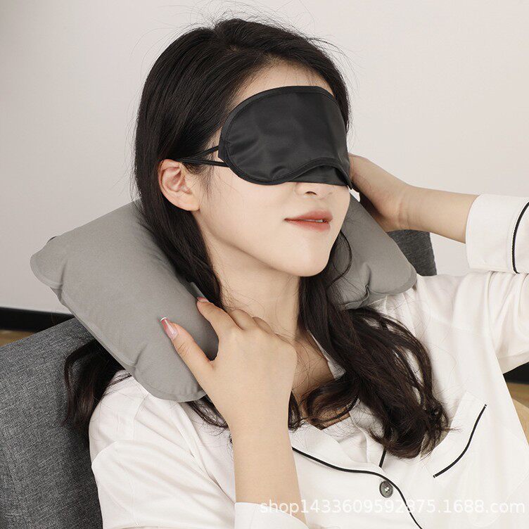 充气u型枕护颈u形旅行神器颈椎脖子靠枕便携飞机午睡吹气旅游枕头