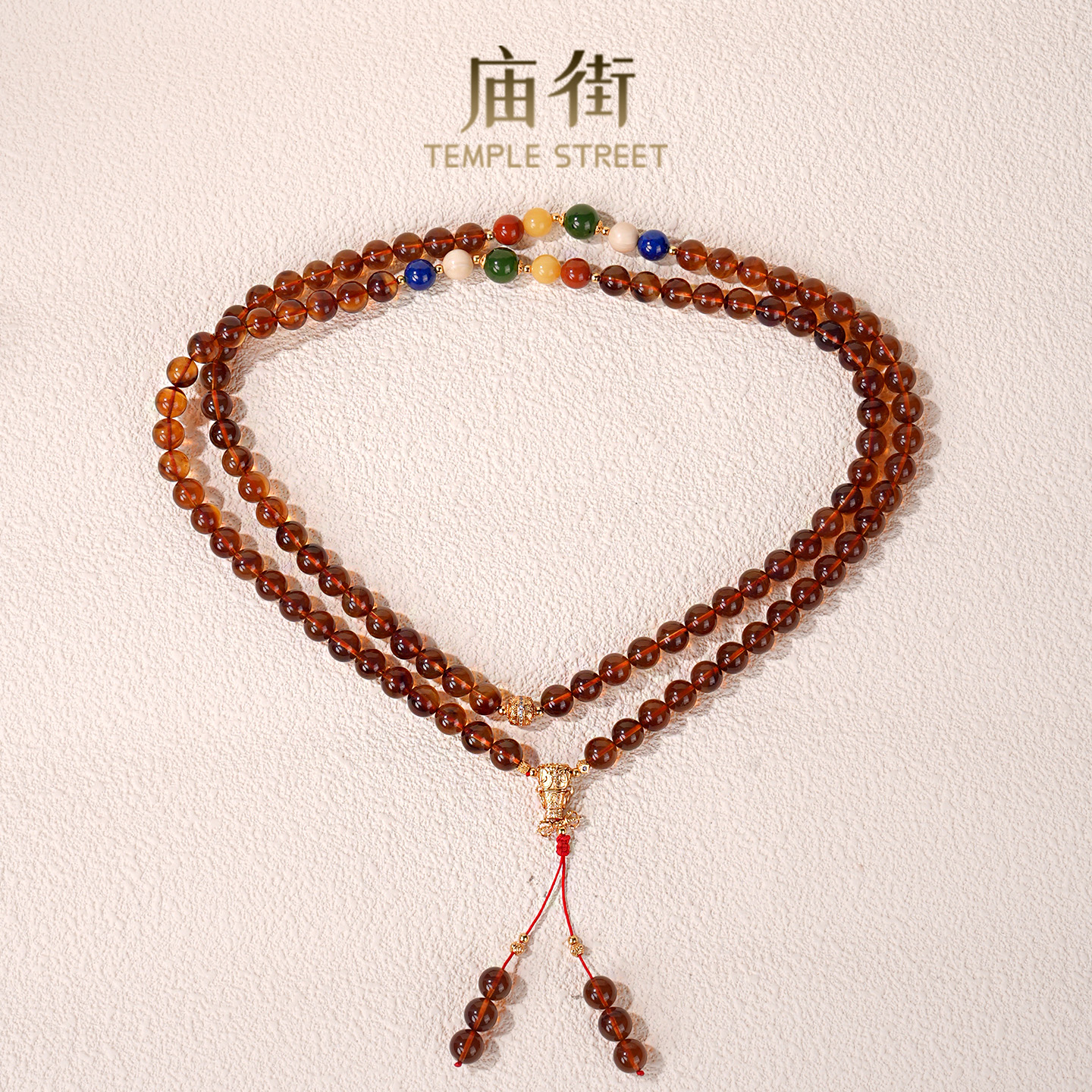 【加购！14号珠宝节】庙街珠宝【五路财神】琥珀DIY项链