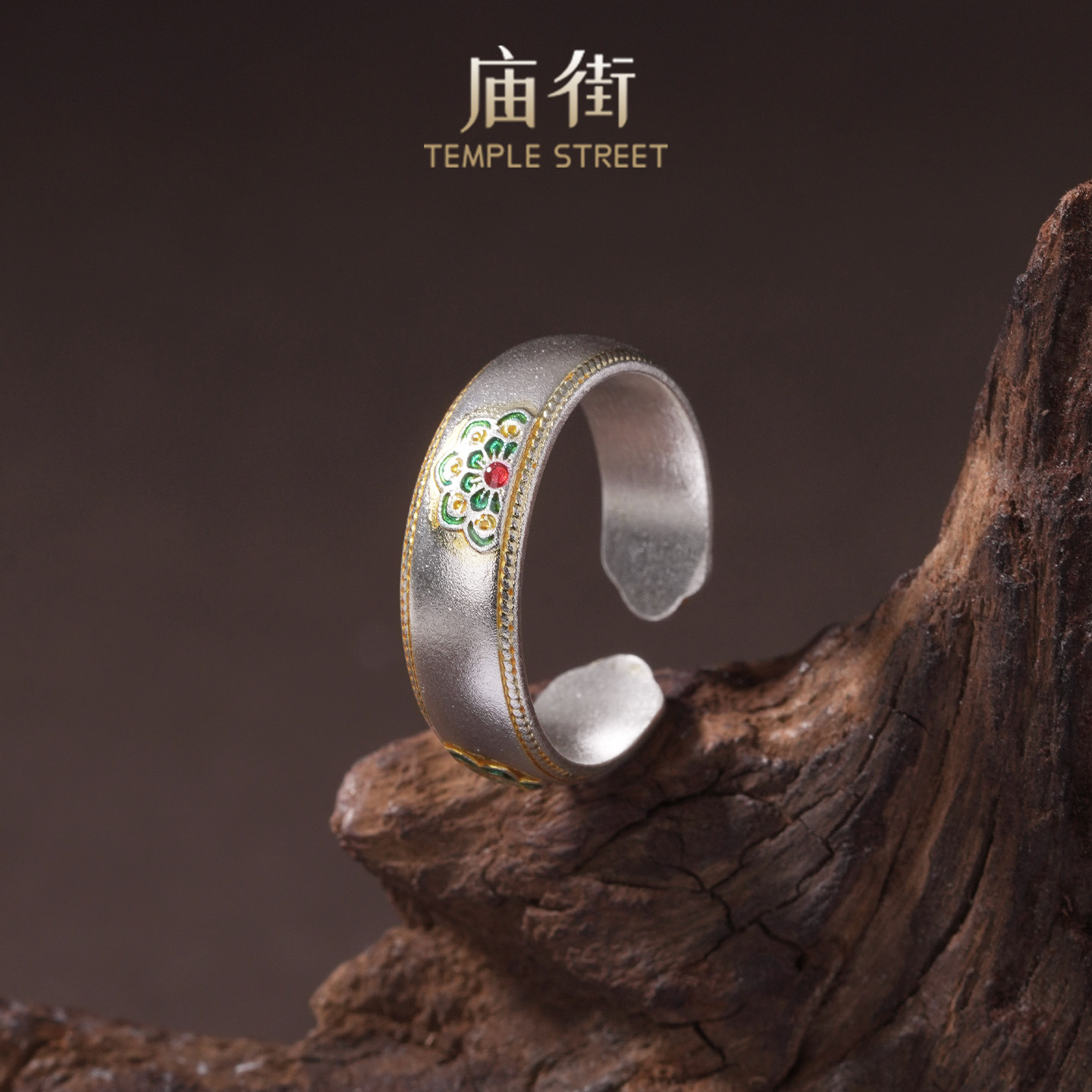 【菲菲专属】珐琅宝相花开口戒指（多样性发一）