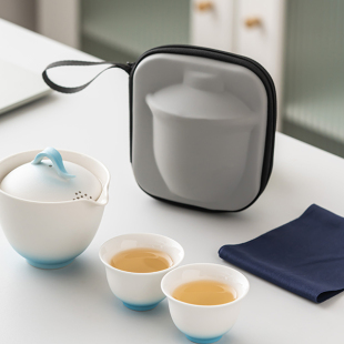 便携式 旅行茶具套装 户外露营泡茶壶茶杯快客杯一壶二杯功夫泡茶器