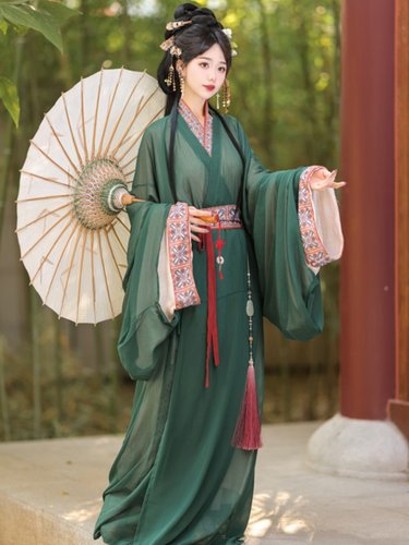 日常汉服大放量成人直裾汉服涤纶