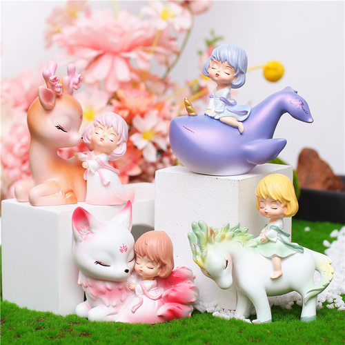 国潮可爱神兽树脂礼物