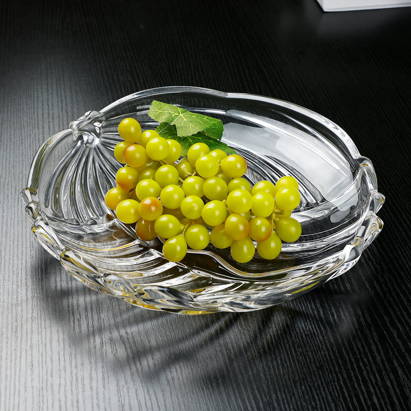 创意田园风透明玻璃水果盘家用客厅糖果干果盘果盆茶几零食摆放盘