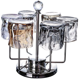 高颜值北欧风玻璃家用啤酒杯杯创意网红威士忌玻璃杯待客杯子套装