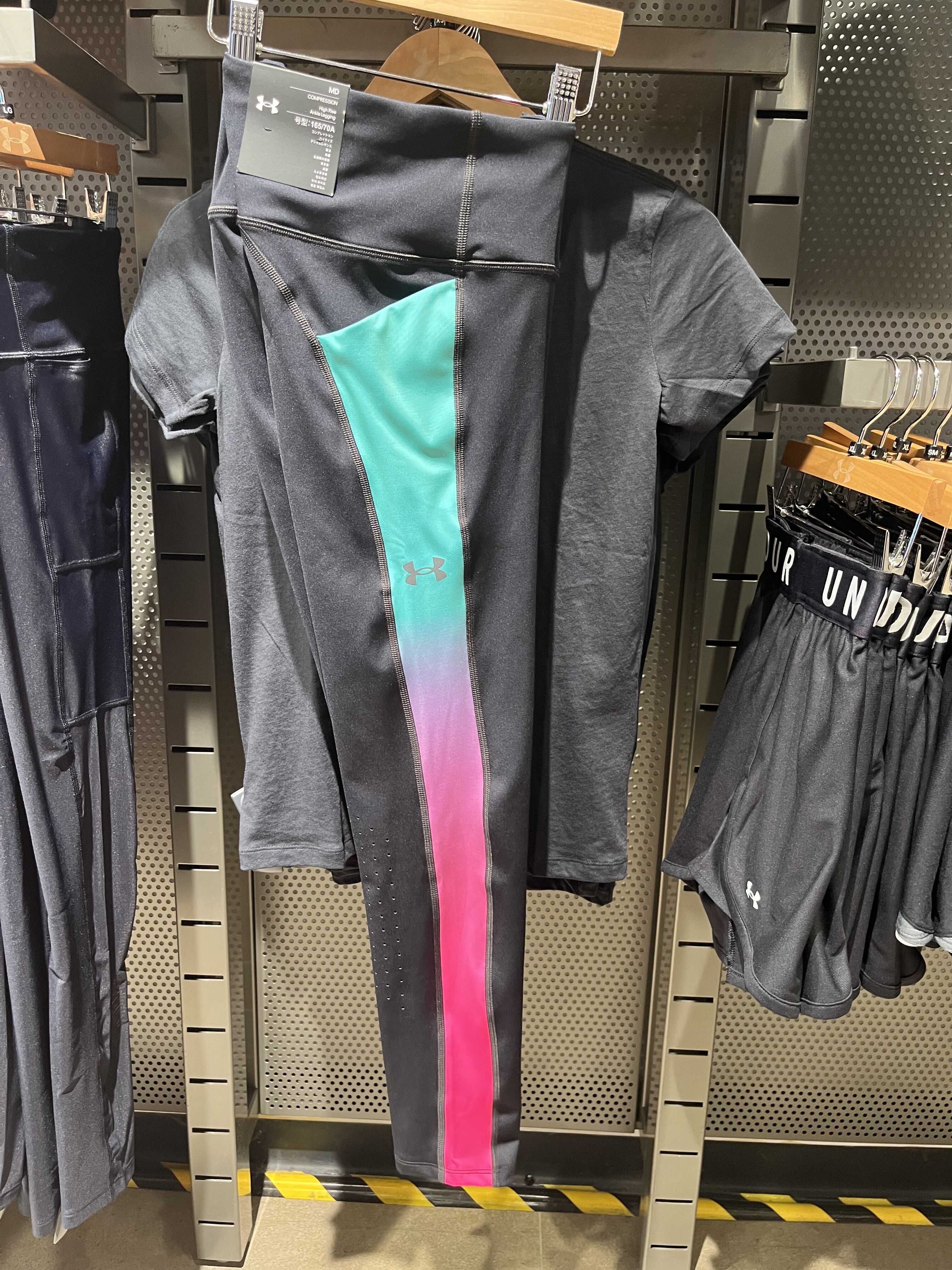 安德玛官方ua春夏女子高弹高腰跑步运动紧身裤1369755