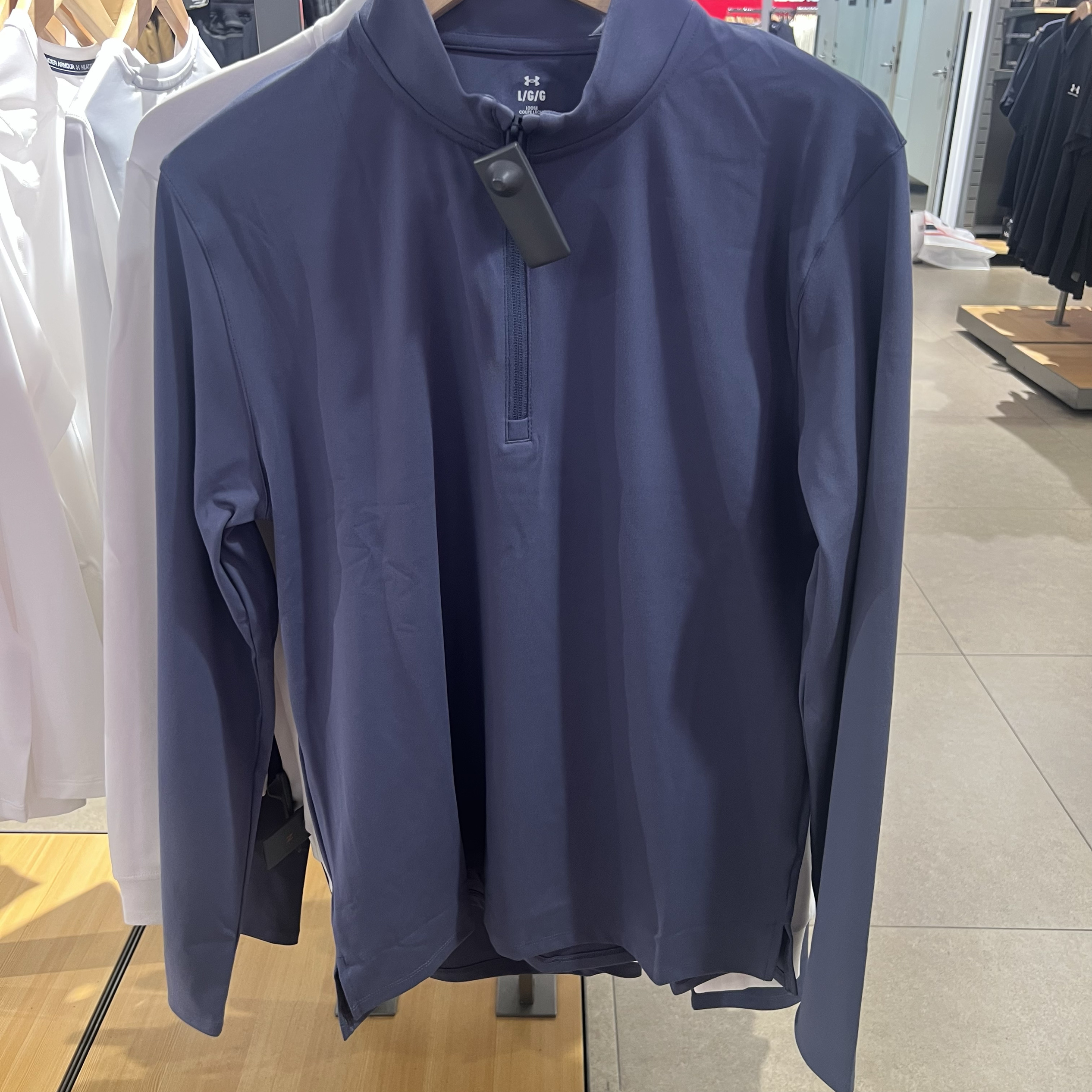 安德玛男子UA MERIDIAN 1/4拉链运动上衣长袖1387905