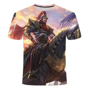 夏季新款 三国杀系列 全英雄潮流短袖3d印花圆领男女T恤