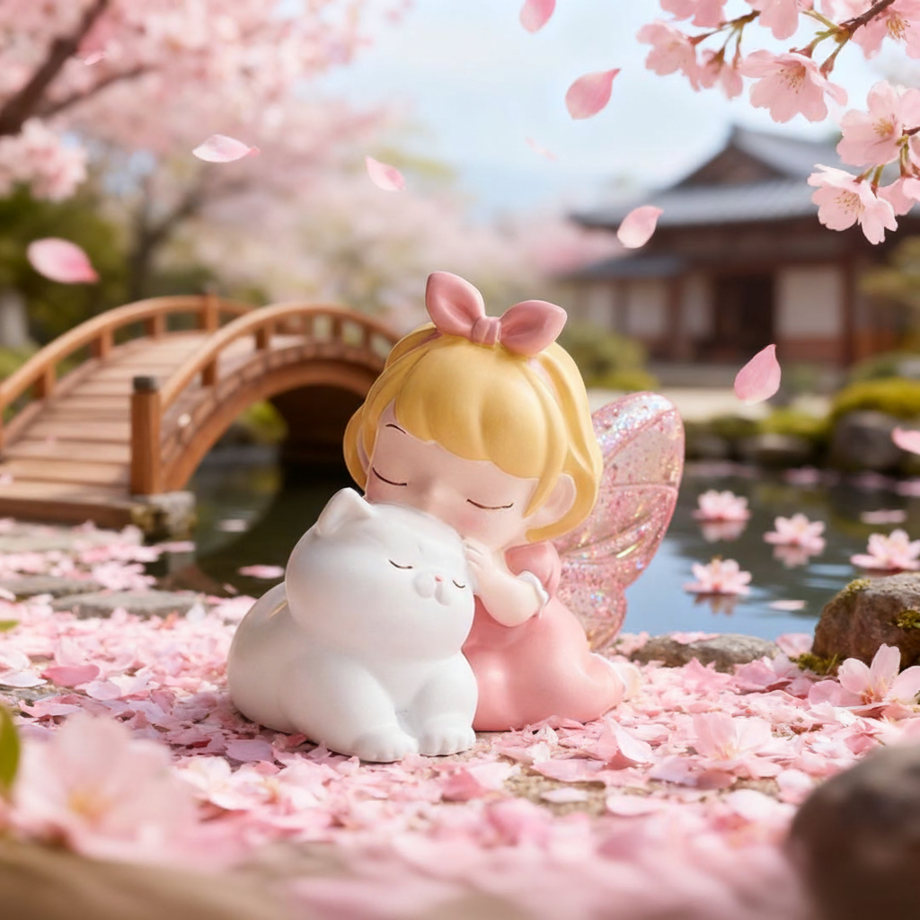 可爱天使猫咪治愈系桌面摆件