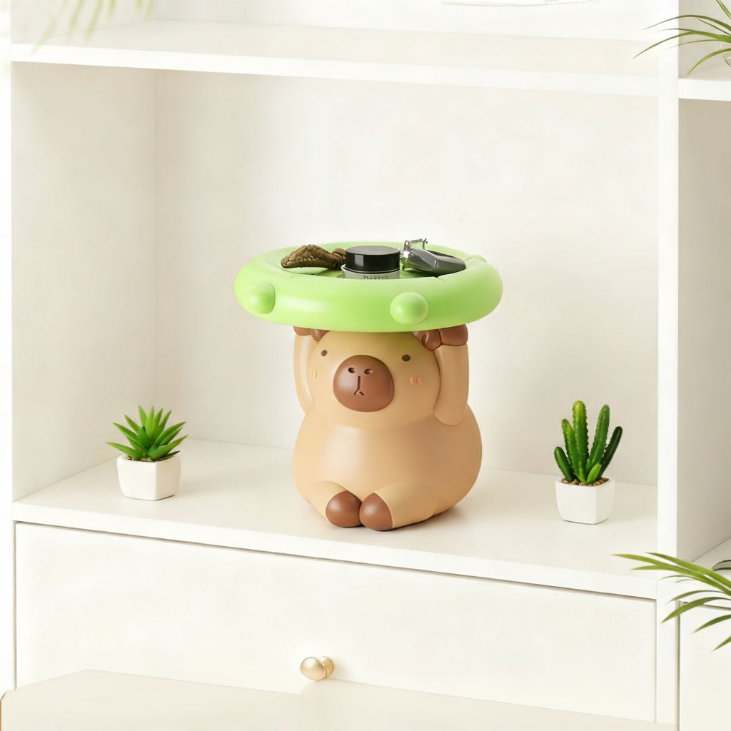 可爱小熊桌面摆件收纳盒装饰