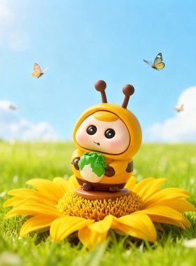 可爱蜜蜂毛绒包挂钥匙扣