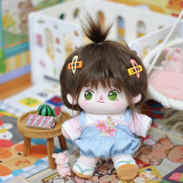 包邮20cm棉花娃娃背带裤春日眠眠/春田花花现货