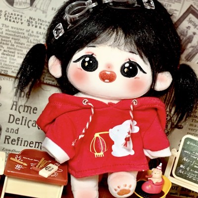 新年喜庆5cm10cm20cm棉花娃娃娃衣无属性新年快乐连帽卫衣包邮