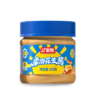 金胜柔滑花生酱235g瓶装柔滑细腻早餐涂抹面包凉拌沙拉烘焙