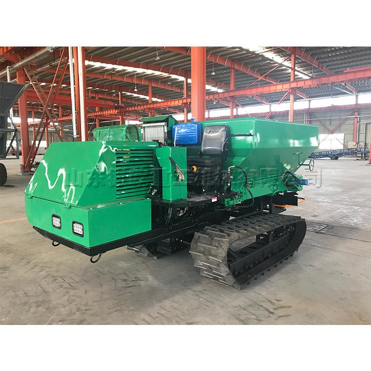 履带自走式撒粪车 洒农家粪用履带车 直销大棚用杨粪撒肥车现货