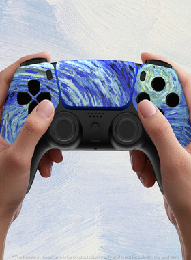 适用于索尼PS5梵高星空替换图案外壳面壳改装维修配件