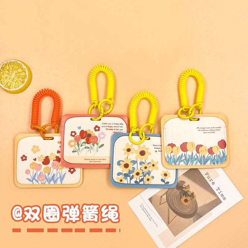 学生校园卡套卡通可爱花朵饭卡水卡包游戏卡身份证证件套保护套