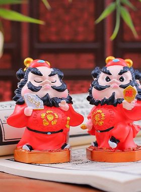 节日树脂赐国潮工艺品钟馗风家居