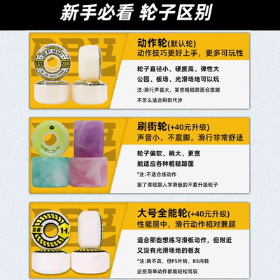 DBH专业滑板轮子刷街轮