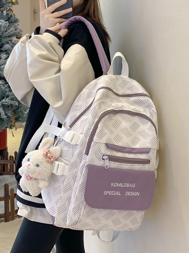 初一书包女孩初中女生小清新学生女初中生网红高中高颜值大容量潮