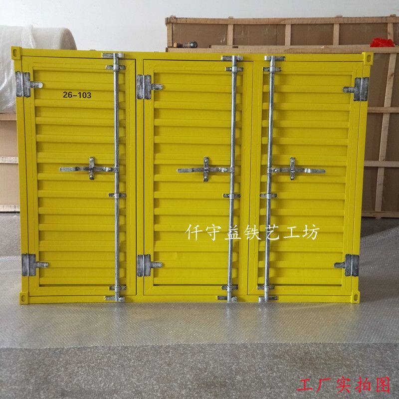 工业风家用门口鞋柜创意铁艺储物柜收纳柜餐边柜橱柜杂物工具柜子