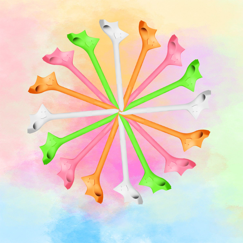 彩色1号木高尔夫球钉tee10度斜插