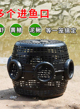 捕鱼笼新款塑料河虾河蟹倒须河虾龙虾网笼捕虾网螃蟹黄鳝泥鳅渔具