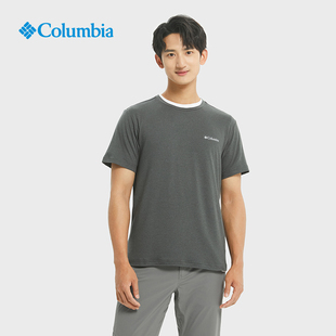 Columbia哥伦比亚零感防晒户外22新品 男吸湿防紫外线T恤AE0322