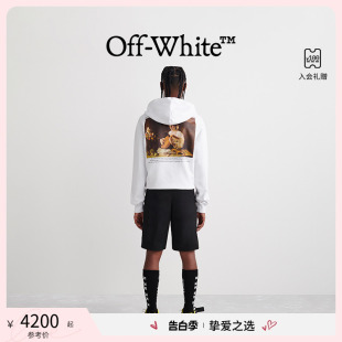 off logo 男士 黑色经典 WHITE 游泳者斜纹五分运动短裤 OFF