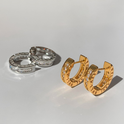 925银女圆圈素圈耳轻奢独特