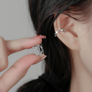 925纯银小芒星耳夹女无耳洞简约耳骨夹耳环网红气质2023年新款潮