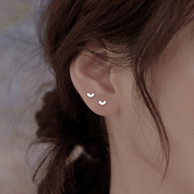 s925爱心纯银耳钉2022新款耳环女小众设计睡觉不用摘简约小巧耳饰,饰品/流行首饰/时尚饰品新,耳钉,淘宝优惠券,粉丝福利购,淘宝优惠卷