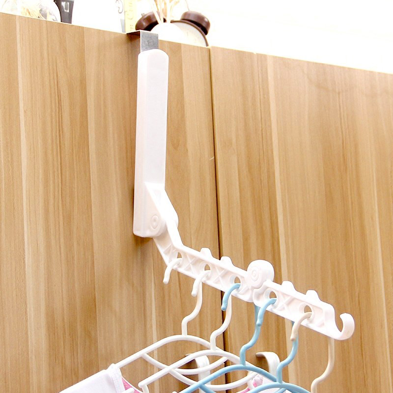旅行便携折叠衣架门后挂钩收纳整理酒店出差家卧室塑料门背衣帽架