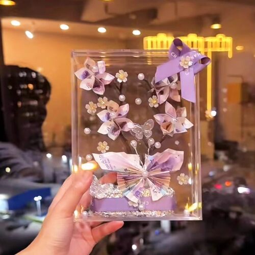 情人节网红有钱花樱花发财树DIY