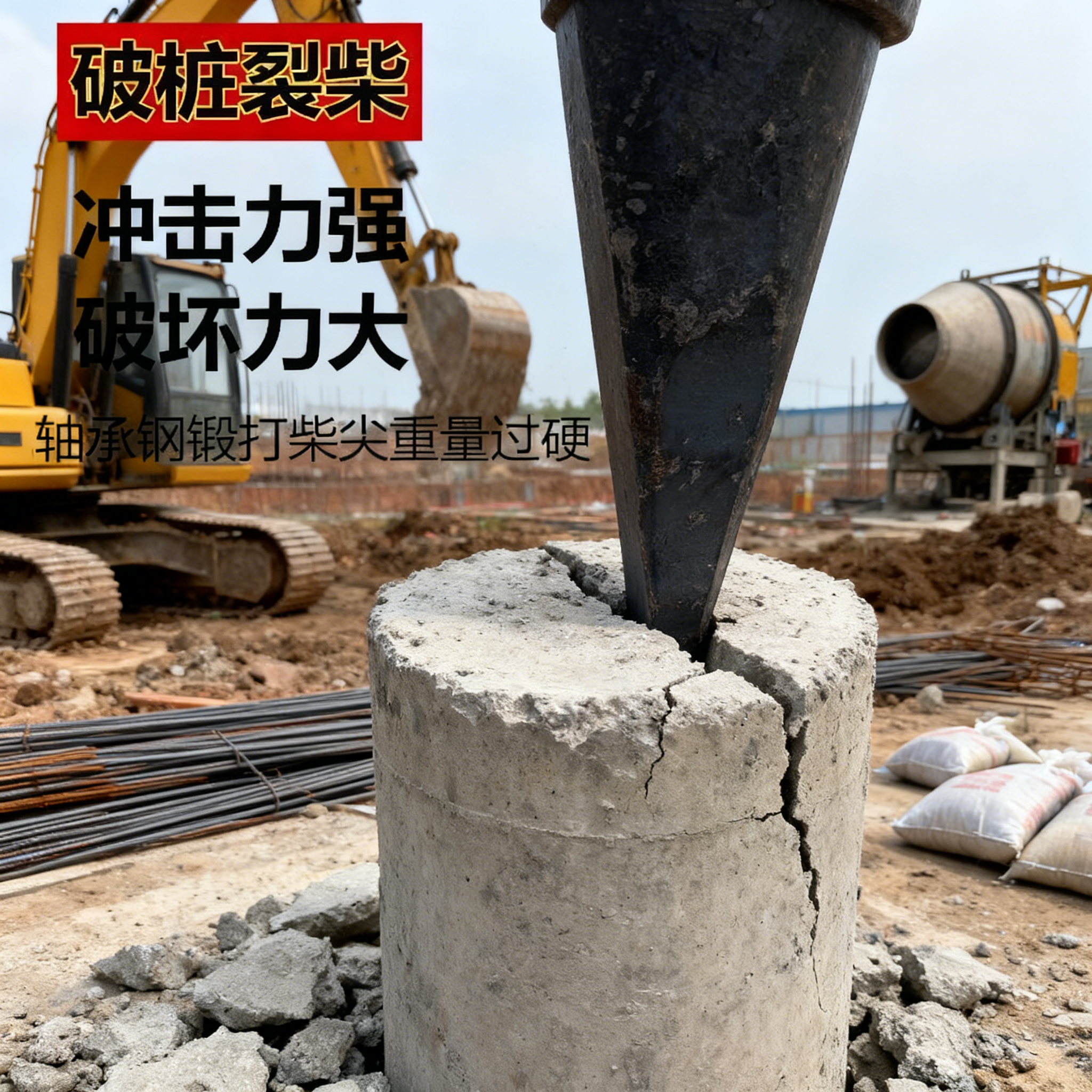 家用劈木头工具 农村锻打柴尖铁楔子 户外砍柴柴斧