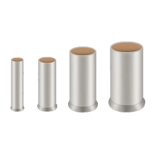 EN管型裸端头紫铜线鼻子针型管状冷压接线端子铜管铜鼻子连接管