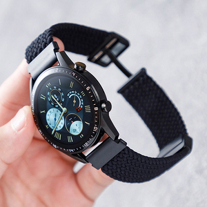 适用华为gt4表带编织尼龙gt5表带弹力gt3pro新款gt2华为watch4pro磁吸扣watch3男女gs3i荣耀小米手表gt2e运动