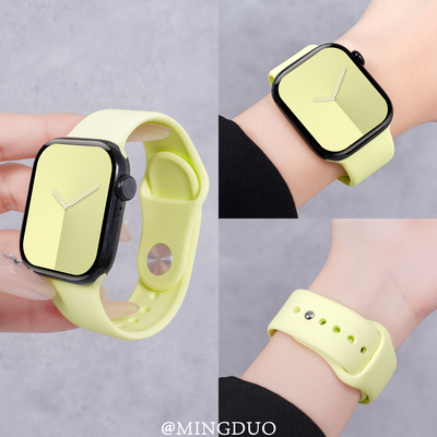 新款荧光黄适用S11苹果S10手表带