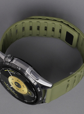 鸣铎适用华为GT6pro手表gt5表带watch5/4磁吸硅胶gt4透气男款watchgt3pro高级军绿色荣耀智能运动2女新款腕带