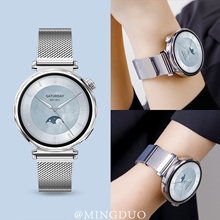 适用小米watch S4表带41mm手表米兰尼斯新款S4sport双节磁吸钢链S3/2智能运动s1Pro运动原装同款金属替换腕带