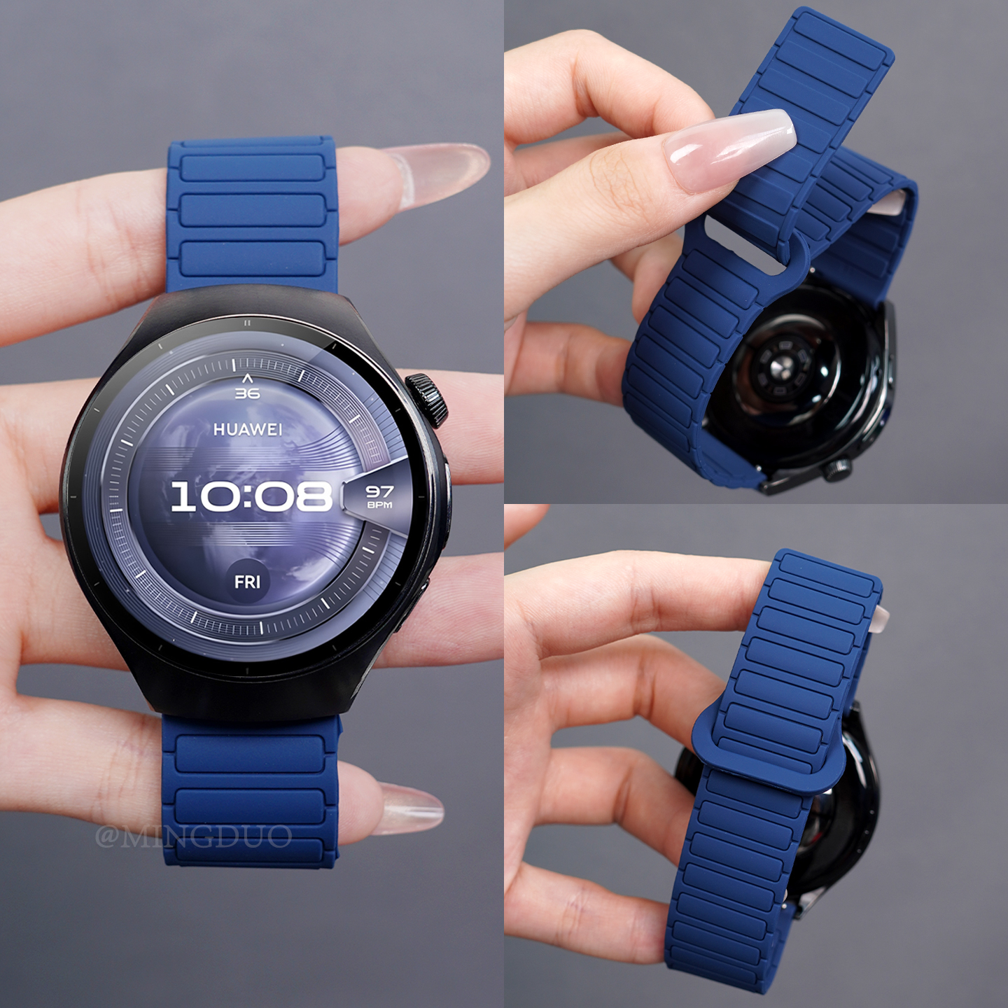 适用华为watch5透气磁吸运动表带