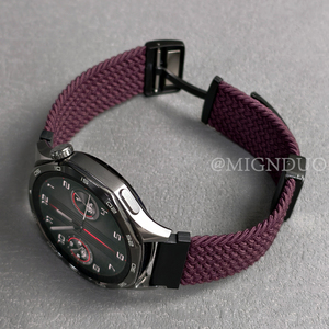 适用荣耀手表4pro表带GS3i手表gs4编织尼龙磁吸扣5ultra智能GS3i华为gt5Pro运动Watch43男女新款高级烟紫腕带