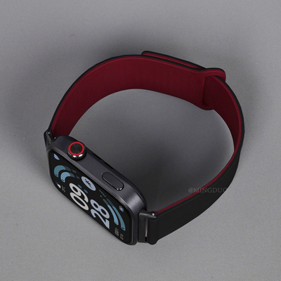 新款黑配酒红适用红米Watch6表带