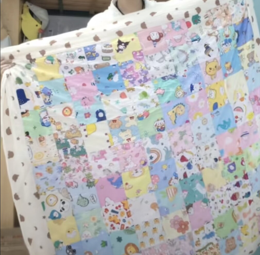宝宝百家被diy材料布片半成品手工拼布面料100张不重复送教程