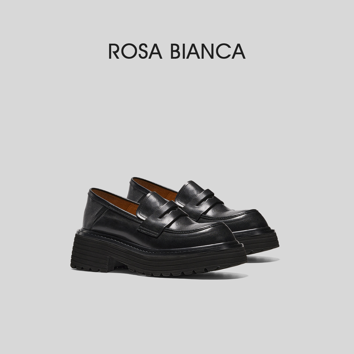 RosaBianca真皮乐福鞋