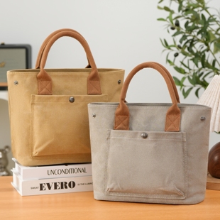 超火上班小拎包通勤大容量手提包外出便携妈咪包大容量帆布手拎包