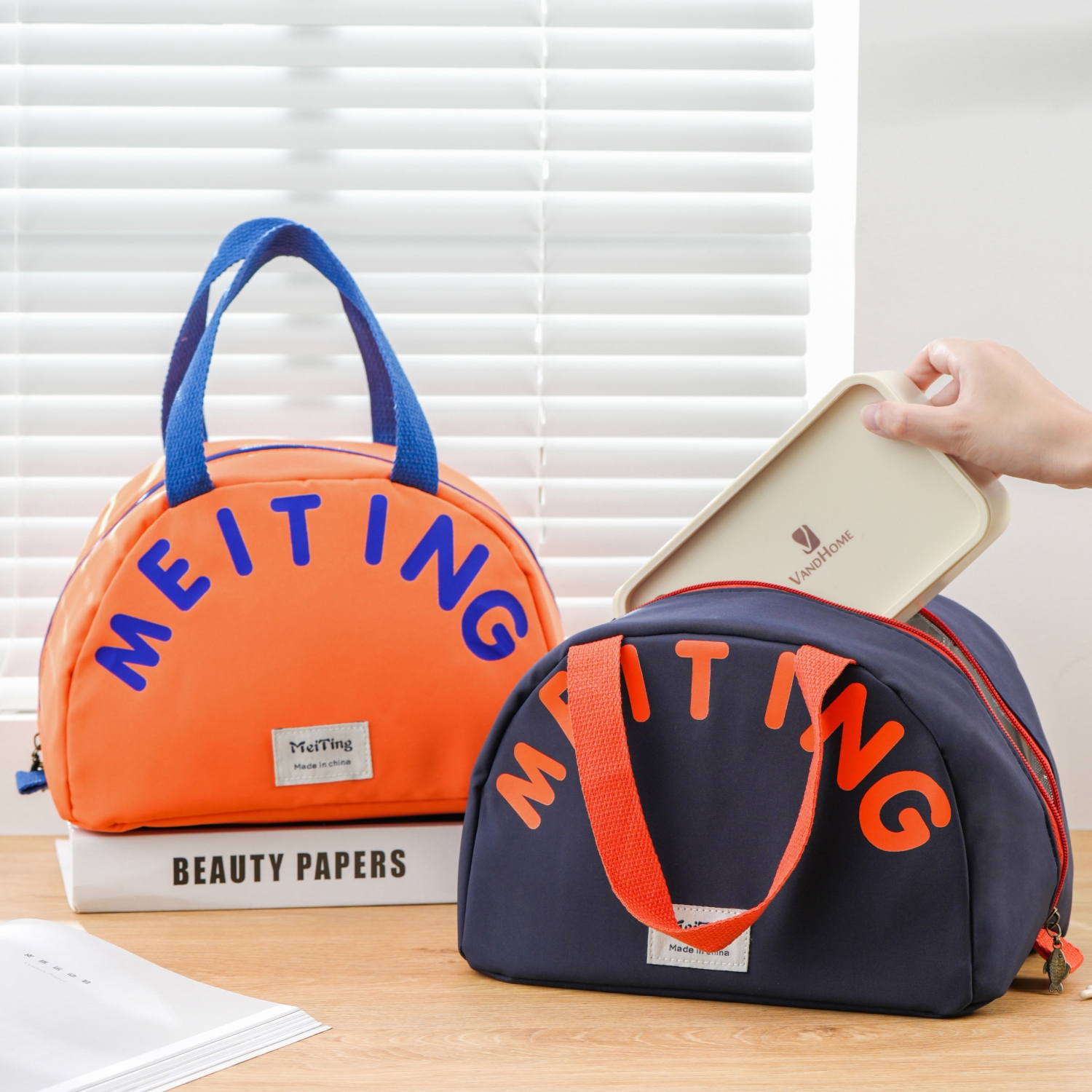 日式学生饭盒手提包大容量饭盒袋