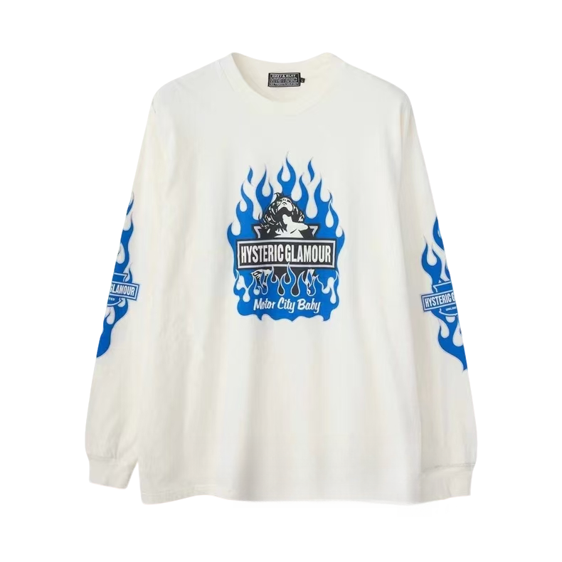 hysteric glamour 长袖卫衣 男女同款 圆领印图长袖T恤