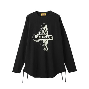 hysteric glamour 长袖休闲印花T恤 涂鸦上衣卫衣