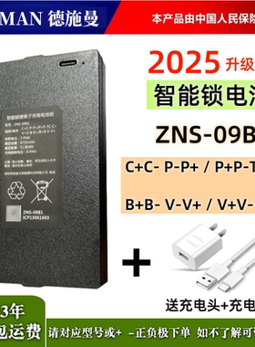 德施曼智能锁电池ZNS-09B1密码门锁锂电池PB3601指纹锁电池YC04B