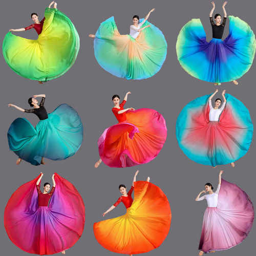 新款古典舞蹈大摆裙720度中国风